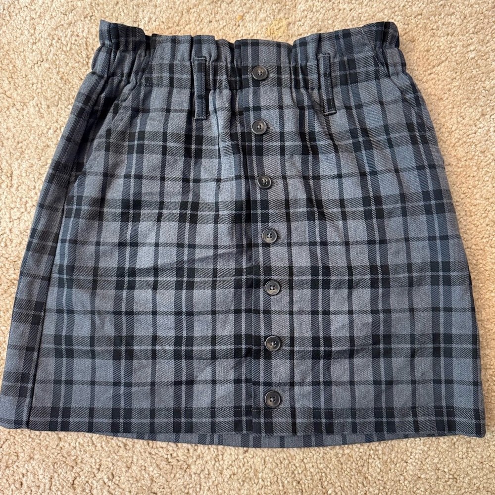 Jolt Gray Black Smocked Pencil Mini Skirt